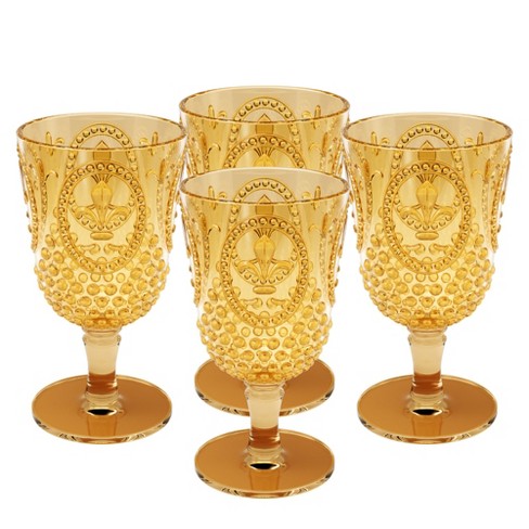 Basketweave Tritan Outdoor Wine Goblets, Set of 4