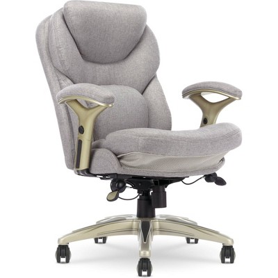 Light Gray Fabric Executive Ergonomic Swivel Chair with Adjustable Arms