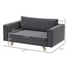 UbMelt Dog Bed Elegant Pet Bed for Dogs Comfy Dog Couch with Wood Legs Durable Elevated Dog Sofa Bed Modern and Stylish Dog Sofa - 2 of 4