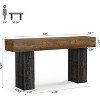 Lantine 63" Long Wooden Entryway Table, Farmhouse Console Table Behind The Couch for Entrance, Hallway, Foyer, Living Room - 3 of 4
