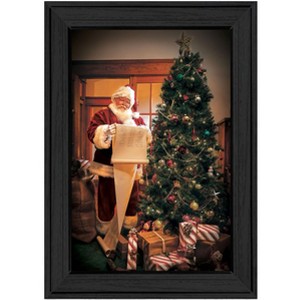 HomeRoots Naughty Or Nice Black Framed Print Wall Art - 1 of 4