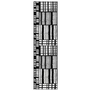 World Rug Gallery Black Ivory Geometric Blocks Indoor Area Rug - 1 of 4