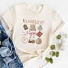 Simply Sage Market Wanderlust Travel Collage Short Sleeve Tee - M - Cream - 3 of 4