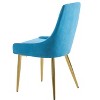 Vynxaria Upholstered Armless Accent Chairs Set of 2 - Classic Design with Stainless Steel Legs - 2 of 4