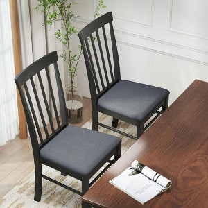 Resenkos Set of 4 Upholstered Farmhouse Dining Chairs with Cushioned Seats, - 1 of 4
