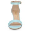 Allegra K Women's Faux Leather Adjustable Ankle Strap Kitten Heel Sandals - 2 of 4