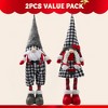 JOYFY Christmas Couple Gnome Decoration Long Leg (Black Buffalo) - 23" - 3 of 4