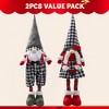 JOYFY Christmas Couple Gnome Decoration Long Leg (Black Buffalo) - 23" - image 3 of 4