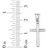 14k Yellow Gold or White Gold 0.8" Classic Cross Charm Pendant with optional Adjustable Chain Necklace - 3 of 4