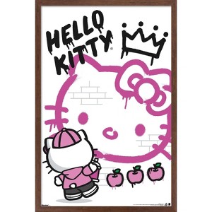 Trends International Hello Kitty: 2016 Graffiti - Street Art Crown Framed Wall Poster Prints - 1 of 4