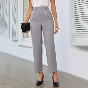 Womens Pants Elastic Waist Dress Pants Business Casual Stretch Trousers Pants - 1 of 4