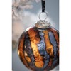 Gulches Set of 6 Elegant 3.9" Glass Christmas Ball Ornaments,Modern Art-Inspired Decorative Hanging Accents in Black and Gold for Holiday - 4 of 4