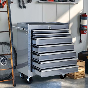 NicBex 7-Drawer Rolling Tool Chest Cabinet Mobile Tool Cart with Wheels and Storage for Garage and Warehouse - 1 of 4