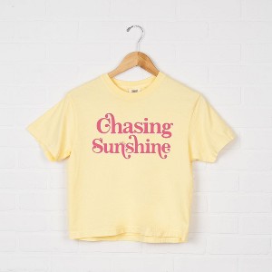 Simply Sage Market Women's Chasing Sunshine Short Sleeve Relaxed Fit Cropped Graphic Tee - 1 of 2