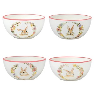 Set of 4 Easter Garden Assorted Ice Cream Bowls - Certified International - 1 of 4