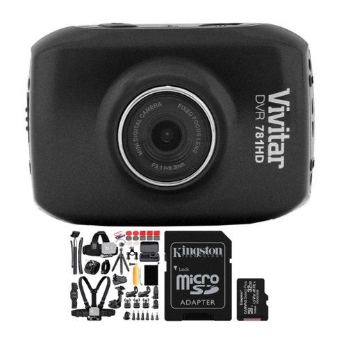 Vivitar DVR 781HD Video Camera Recorder Go Outdoor Waterproof Helmet Pro Cam NEW 