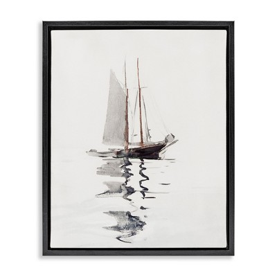 Stupell Industries Tranquil Sailboat Vessel Floating, 25" x 31"