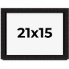 PosterPalooza | Modern Shadow Box 1" Depth Black Picture Frame - UV Acrylic, Backing Board, Hanging Hardware - 2 of 4
