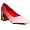 Harlow Metallic Accent Block Heel Women Pumps - 2 of 4