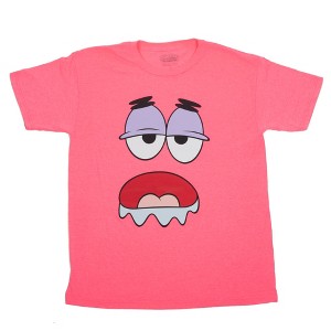 Mens Pink Spongebob Squarepants Cartoon Character Patrick Graphic Tee - 1 of 2