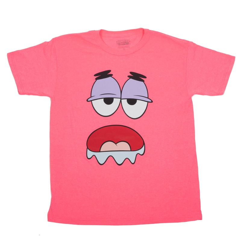 Mens Pink Spongebob Squarepants Cartoon Character Patrick Graphic Tee, 1 of 3
