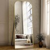 56x21 Inch Full Length Mirror for Bedroom Living Room Cloakroom Aluminum Frame Gold Arched Top Sturdy Freestanding Wall Mountable - 3 of 4