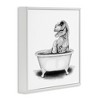 Stupell Industries Funny T-Rex Bathtub Washroom Framed Giclee Art - 2 of 4