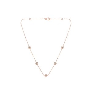 Sterling Silver 1/2 Cttw Diamond Station Necklace - 1 of 4