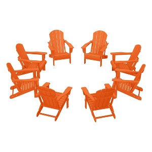WestinTrends Malibu  HDPE Outdoor Folding Poly Adirondack Chair (Set of 8) - 1 of 4