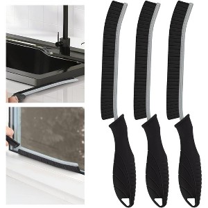3 Pack Hard Bristle Crevice Cleaning Brush - Multifunctional Gap Cleaning Brush, Bathroom Cleaning Tools, Grout Brush - 1 of 4