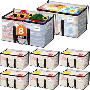 4/6/8/10 Pack Moving Bags Extra Heavy Duty Oversized Storage Bags with Reinforced Handle and Double Zippers - 1 of 4