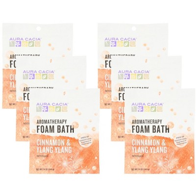 Aura Cacia Cinnamon and Ylang Ylang Aromatherapy Foam Bath - Case of 6/2.5 oz