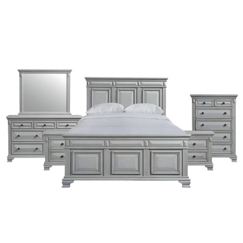 6pc Trent Panel Bedroom Set Gray Picket House Furnishings Target