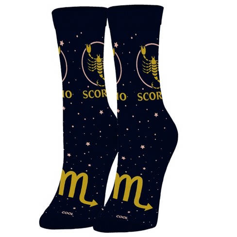 Cool Socks, Zodiac Sign Fun Astrology Gifts For Women, Crew Length