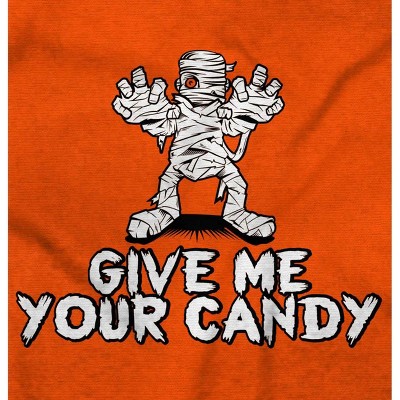 Funny Halloween Mummy Give Me Candy Crewneck T Shirts Boy Girl Brisco Brands