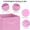 FURNIinspire Utility Storage Bins 6 Pack Drawer Storage Box, Toy Organize Baskets Storage Baskets, Cubes Organizers, Pink, 10.34"*11.31"*3.9" - 4 of 4
