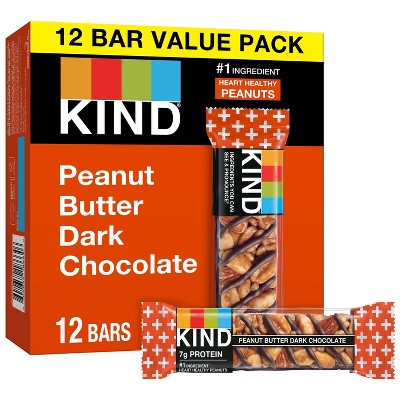KIND Peanut Butter Dark Chocolate + Protein Nutrition Bars - 12ct