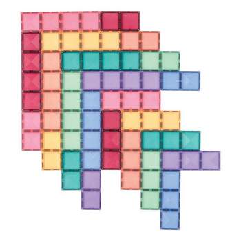 Connetix Colorful Magnetic Tiles Rectangle Pack - 24 Pieces