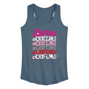 Women's - Barbie - Stacked Barbie Vday Graphic Racerback Tank - 1 of 4