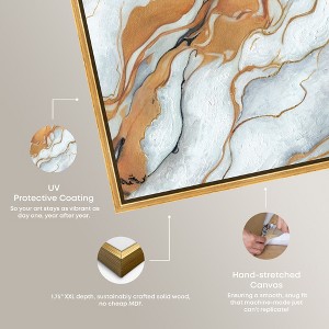 Art Remedy Gold Marble Boho Neutral Abstract Wall Art Framed - 1 of 4