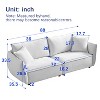 MAYEERTY 88 Inch Modern Living Room Sectional Wide Chenille Triple Sectional Extra 2 Pillows Thick Padded Seat Back Armrests Apartment - 3 of 4