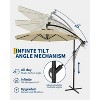 TackView 10FT Cantilever Patio Umbrella with Cross Base, Outdoor Offset Market Umbrella, for Backyard Lawn Garden and Pool - 3 of 4