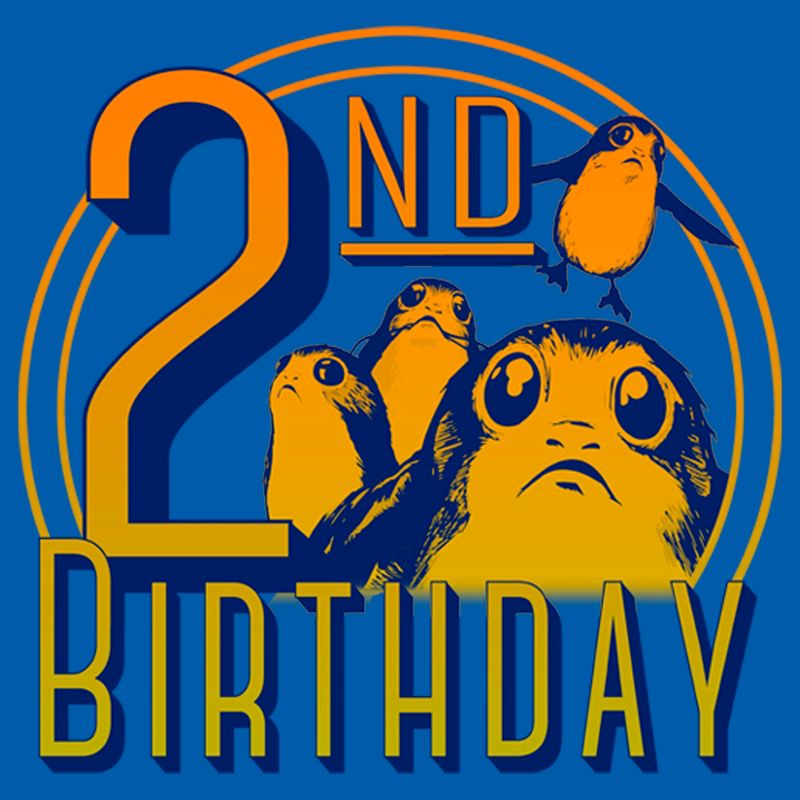 Toddler's Star Wars 2nd Porg Birthday T-Shirt, 2 of 4