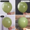 PartyWoo Balloons Sage Green Matte 18 12 10 5 Inch 100 pcs - 3 of 4