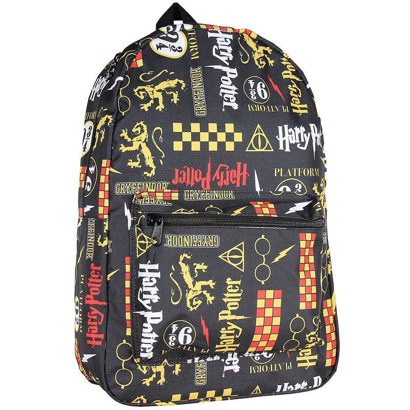Wizarding World of Harry Potter Gryffindor Hogwarts School Laptop Backpack Black, 1 of 4