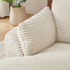 Oversized Corduroy Modern Chaise Lounge Chair with No Assembly Required and Spring Cushion, Comfy Sleeper Sofa for Living Room - 3 of 4
