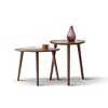 CAVINAS Coffee Tables for Living Room, Pebble Shaped Natural Wooden Coffee Table Desk Work from Home, 100% Solid Oak Wood Top Plate Desk - 4 of 4