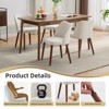 2PCS Bar Stool, Dining Chairs Set of 2, Fabric Upholstered Kitchen Chairs with Curved Backrest, Heavy-Duty Wood Legs, for Dining Room Kitchen Home - 4 of 4