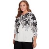 Shadow Leaf Three Quarter Sleeve Top - 3 of 4