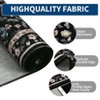 Washable living room rug, with floral decoration and non-slip backing, stain-resistant,  for dining room, bedroom, children's room - 3 of 4